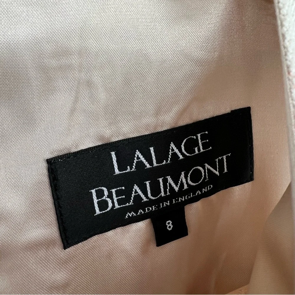 Lalage Beaumont Linen‎ Botanical Floral Print Shift Dress Professional